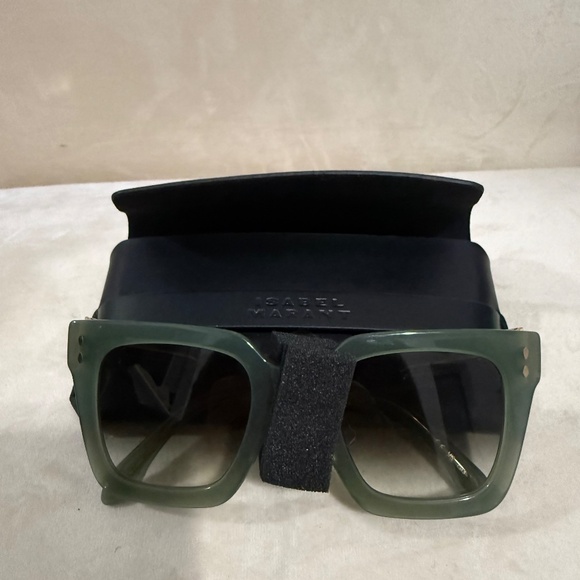 Isabel Marant 52mm square green sunglasses - Picture 3 of 4